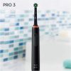 مسواک برقی اورال بی ضد حساسیت رنگ مشکی pro 3000 با 2 یدک اورجینال