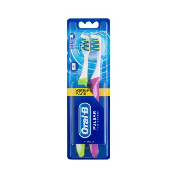 مسواک باتری دار اورال دو عددی بی پولسار پرو اکسپرت اصل Oral B