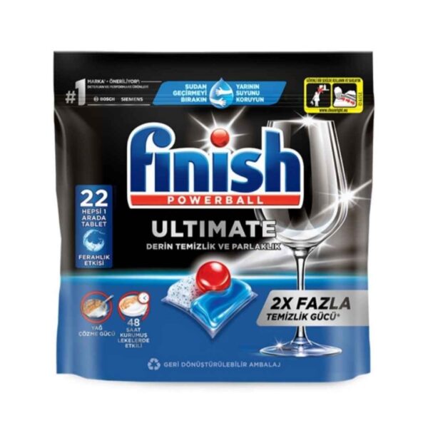 قرص ماشین ظرفشویی فینیش Finish مدل اولتیمیت تعداد 22 عددی