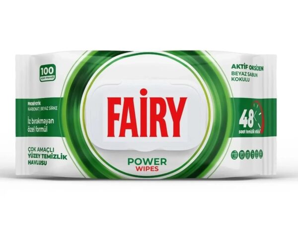 دستمال مرطوب فیری همه کاره پاک کننده سطوح FAIRY رایحه کلاسیک تعداد 100 عددی