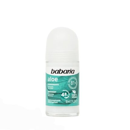 مام رول باباریا Babaria (وگن)ضد تعریق ۴۸ ساعته رایحه آلوئه ورا حجم ۵۰ میل
