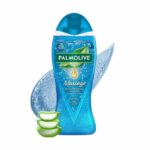 شامپو بدن پاامولیو Palmolive لایه بردار و ماساژ دهنده حاوی نمک دریا و آلوئه ورا حجم 500 میل