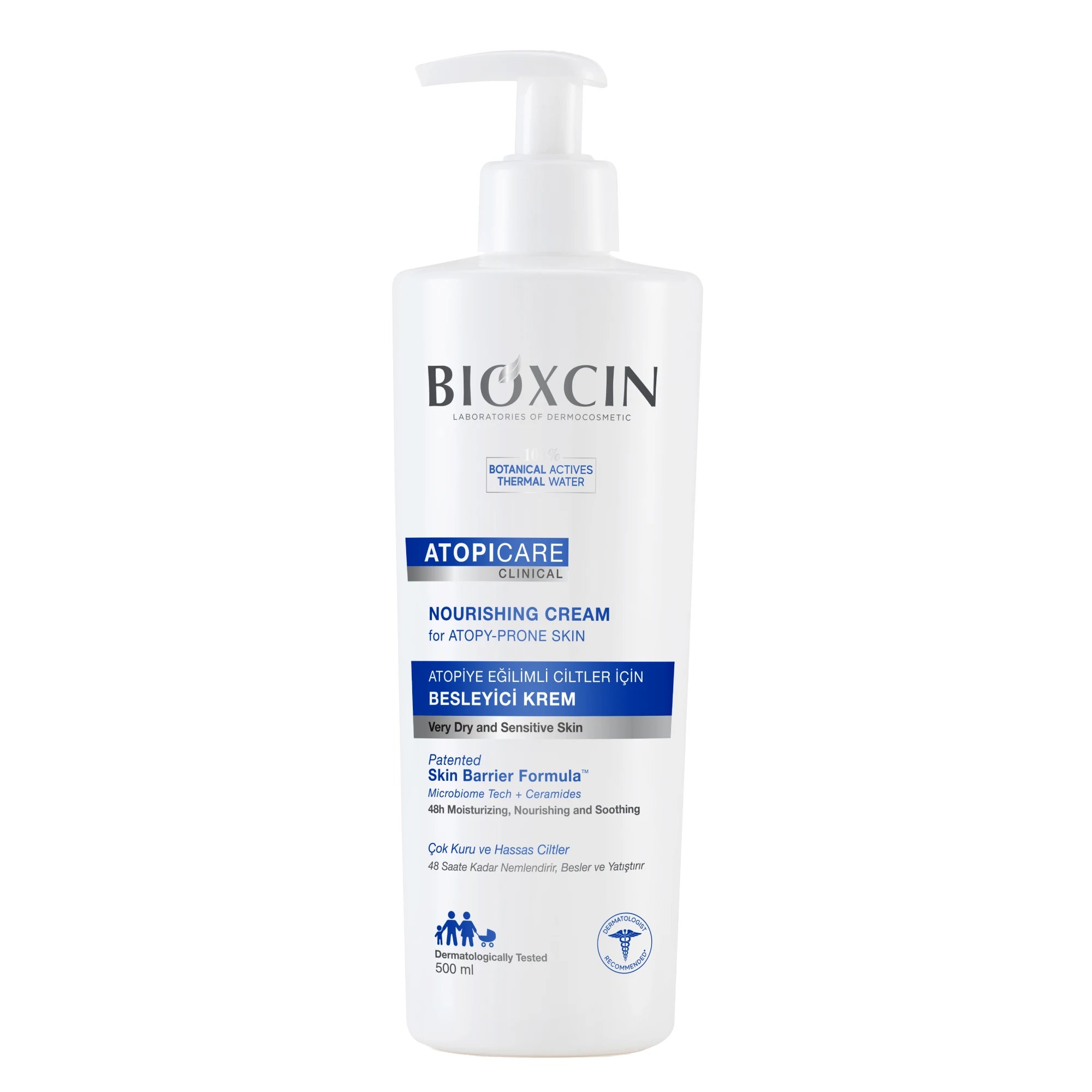 بیوکسین Bioxcin کرم آبرسان و تغذیه کننده صورت و بدن مناسب پوست خیلی خشک و حساس حجم 500 میل - فروشگاه لاکو