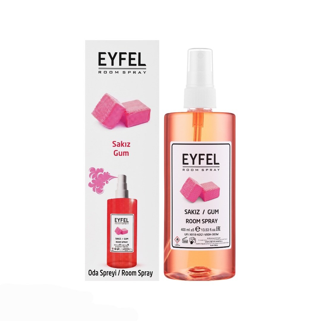 2025/11/1000040890.jpg اسپری ایفل EYFEL خوشبو کننده محیط رایحه آدامس حجم 400 میل - تصویر 1